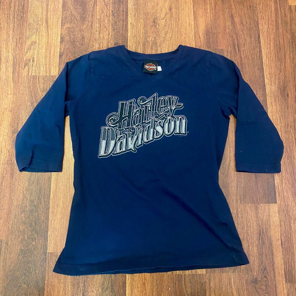 Harley Davidson 3/4 Sleeve Top